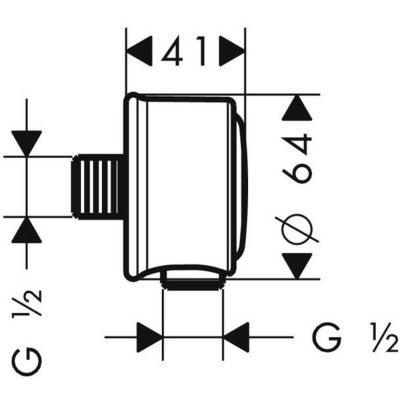 Axor FixFit 16884990 przyłącze kątowe