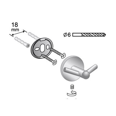 BISK For You 01173 wieszak chrom