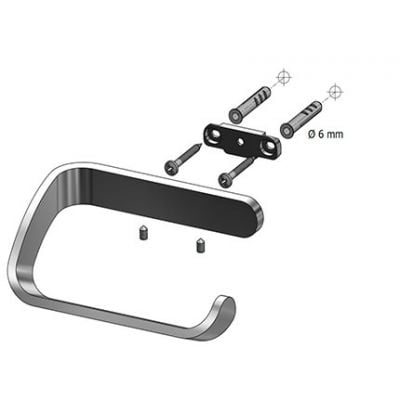 BISK Natura 04312 uchwyt na papier toaletowy chrom