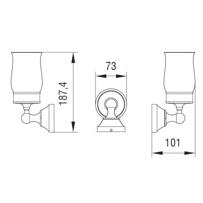 Kubek do mycia zębów NIK57050 Art Platino Nikolas
