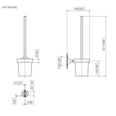 Dornbracht Vaia 8390080900 szczotka toaletowa