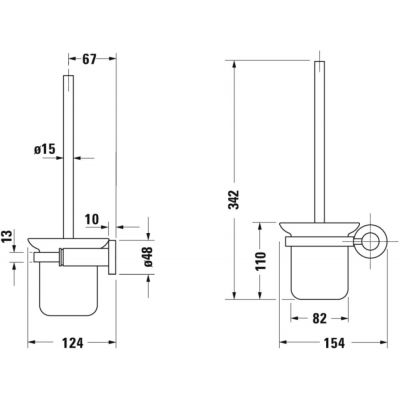 Duravit D-Code 0099271000 szczotka toaletowa