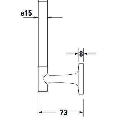 Uchwyt na papier toaletowy czarny 0099394600 Duravit Starck T
