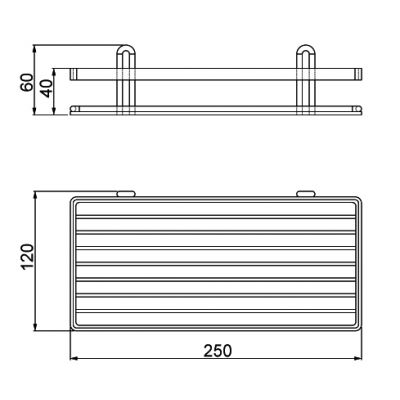 Półka prysznicowa 25 cm stal 50110 Hyggli Inox
