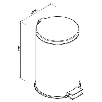 Kosz na śmieci 20 l czarny WBP20JBL Faneco