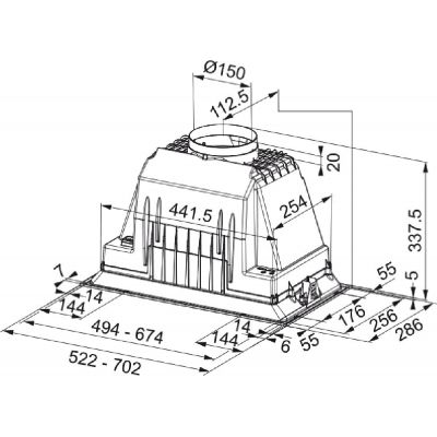 Okap kuchenny 90 cm podszafkowy stal 3050705073 Franke Maris Free