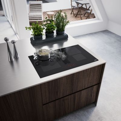 Płyta indukcyjna z okapem 83 cm blatowy czarny 3400705228 Franke Maris