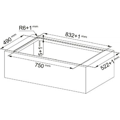 Płyta indukcyjna z okapem 83 cm blatowy czarny 3400705228 Franke Maris