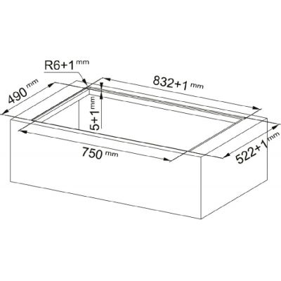 Płyta indukcyjna z okapem 83 cm blatowy czarny 3400705335 Franke Mythos
