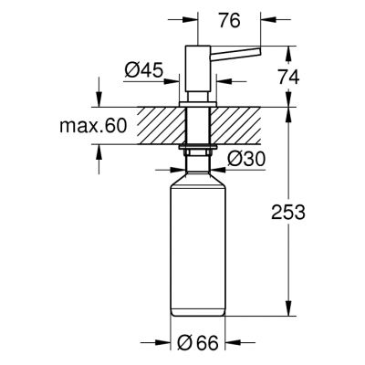Dozownik do płynów warm sunset 40535DA0 Grohe Cosmopolitan