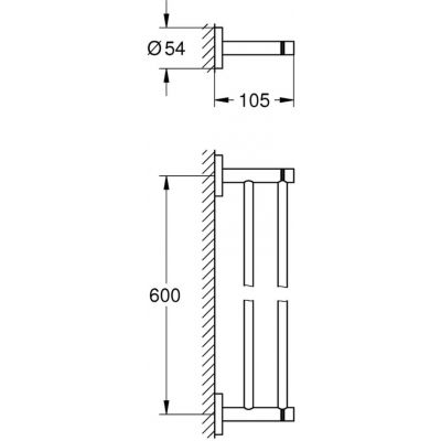 Wieszak na ręcznik brushed nickel 40802EN1 Grohe Essentials