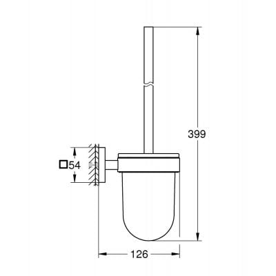 Szczotka toaletowa ścienna stal 40977DC0 Grohe Start Cube
