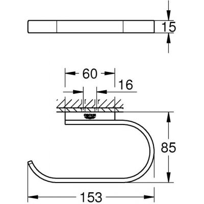 Uchwyt na papier toaletowy hard graphite 41068A00 Grohe Selection