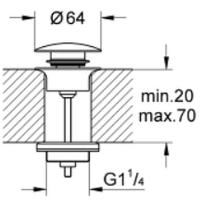 Korek do umywalki brushed warm sunset 65807DL0 Grohe