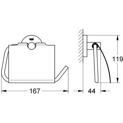 Uchwyt na papier toaletowy supersteel 40367DC1 Grohe Essentials