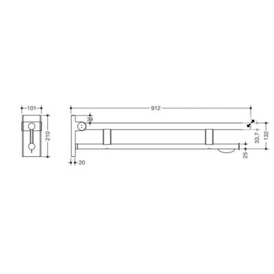 Uchwyt dla niepełnosprawnych 9005040960DC Hewi
