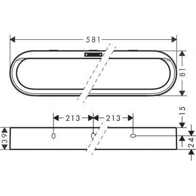 Hansgrohe WallStoris 27926670 wieszak na ręcznik czarny
