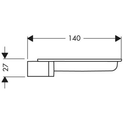 Mydelniczka do drążków prysznicowych 28684000 Hansgrohe Cassetta
