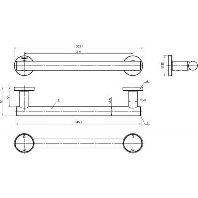 Poręcz ścienna 41713000 Hansgrohe Logis Universal