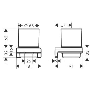 Kubek na szczoteczki 41749140 Hansgrohe AddStoris