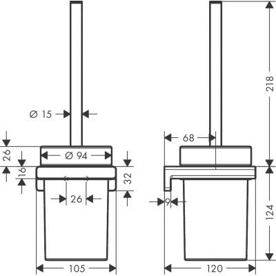 Hansgrohe AddStoris 41752140 szczotka toaletowa
