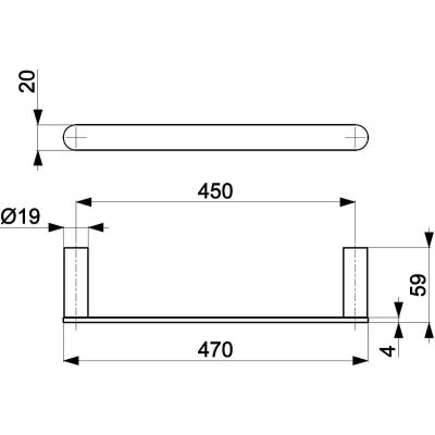 KFA Armatura 86402600 wieszak na ręcznik