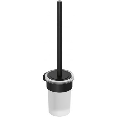 Szczotka toaletowa z rączką ścienna czarna 5897439 Kludi Vela R