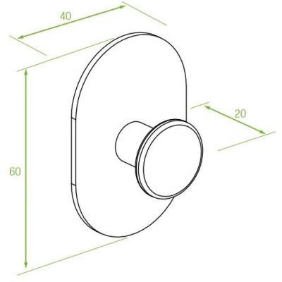Wieszak na ręcznik biały ALM611S Laveo Miri