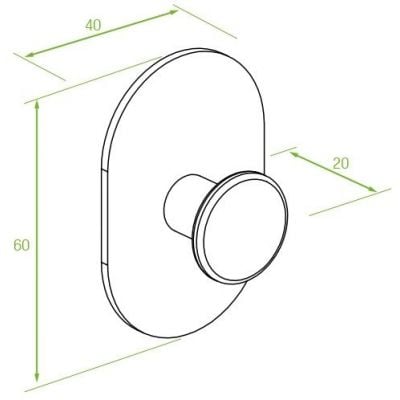 Wieszak na ręcznik czarny ALM711S Laveo Miri