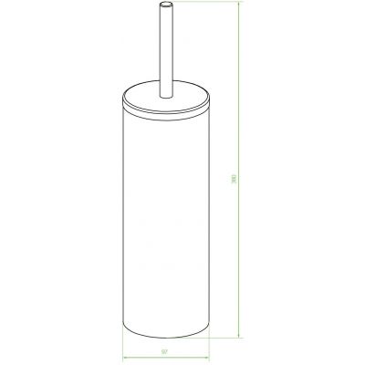 Laveo Miri ALMG50S szczotka toaletowa stojąca złota