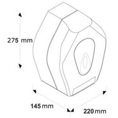 Pojemnik na papier toaletowy biały BTN201 Merida Top Mini