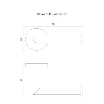 Uchwyt na papier toaletowy czarny mat 81102300 Oltens Gulfoss