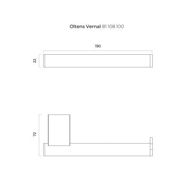 Uchwyt na papier toaletowy chrom 81108100 Oltens Vernal