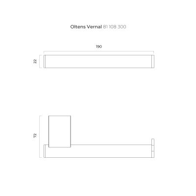 Uchwyt na papier toaletowy czarny mat 81108300 Oltens Vernal