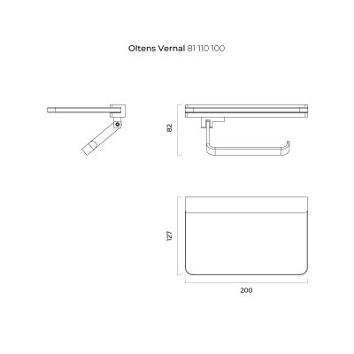 Uchwyt na papier toaletowy chrom 81110100 Oltens Vernal