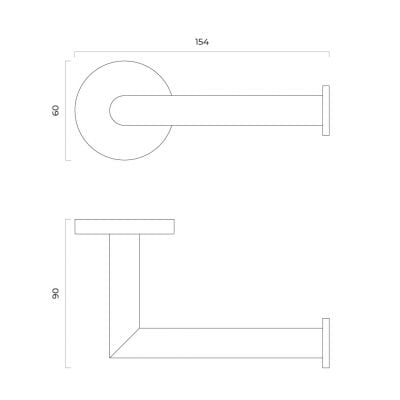 Uchwyt na papier toaletowy złoto szczotkowane 81102810 Oltens Gulfoss