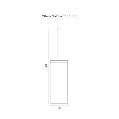 Szczotka toaletowa stojąca czarny mat 82001300 Oltens Gulfoss