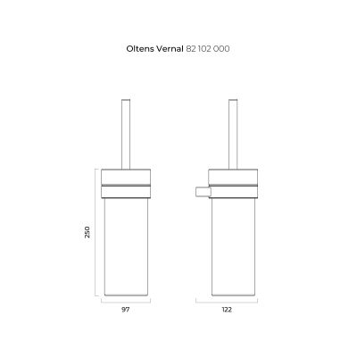 Szczotka toaletowa ścienna chrom 82102000 Oltens Vernal