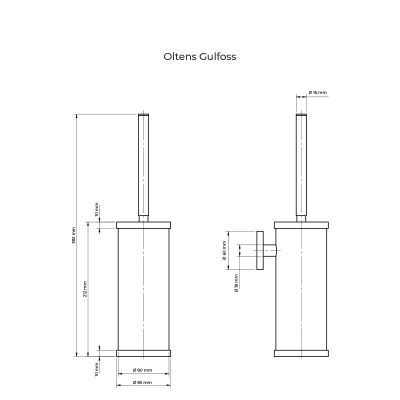 Szczotka toaletowa ścienna grafit 82100400 Oltens Gulfoss