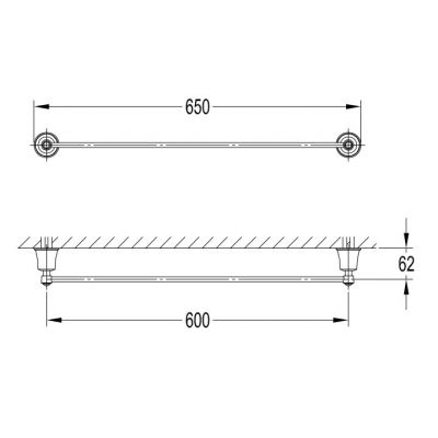Omnires Art LIne AL53216GL wieszak na ręcznik