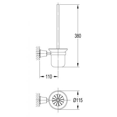 Omnires Art LIne AL53620CR szczotka toaletowa