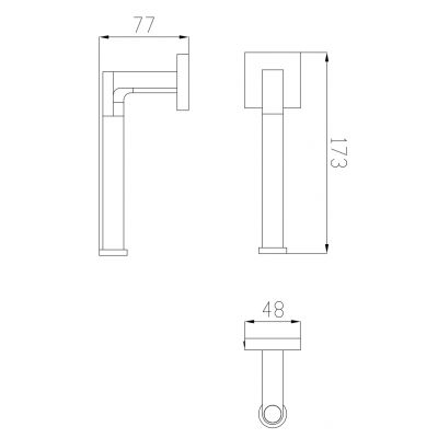 Omnires Tyber TB50510CR uchwyt na papier toaletowy