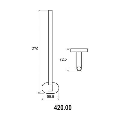 Uchwyt na papier toaletowy chrom X07P318 Ravak Chrome