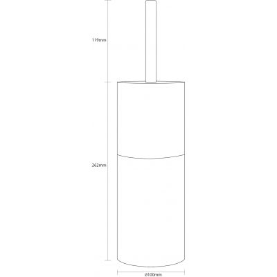 Szczotka toaletowa stojąca brązowa 361840574 Sealskin Doppio