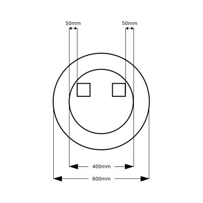 Lustro 60x60 cm 5904107900094 Smartwoods Bright