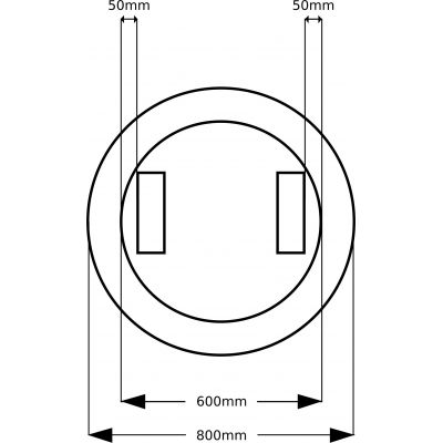 Lustro 80x80 cm 5904107900247 Smartwoods Bright
