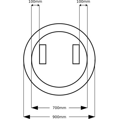 Lustro 90x90 cm 5904107900452 Smartwoods Bright