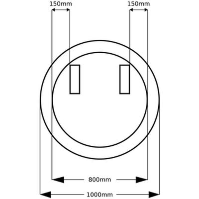 Lustro 100x100 cm 5904107900575 Smartwoods Bright