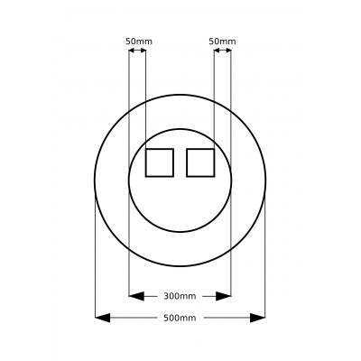 Lustro 50x50 cm 5903003189282 Smartwoods Bright