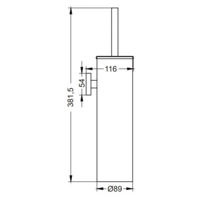 Stella Classic 07435 szczotka toaletowa chrom